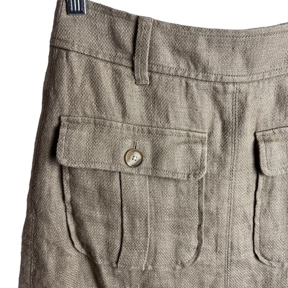 NWT Loft Khaki Linen A-Line Skirt Size 0 - Picture 4 of 16
